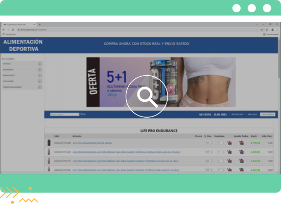 Ejemplo web de comercio electrónico